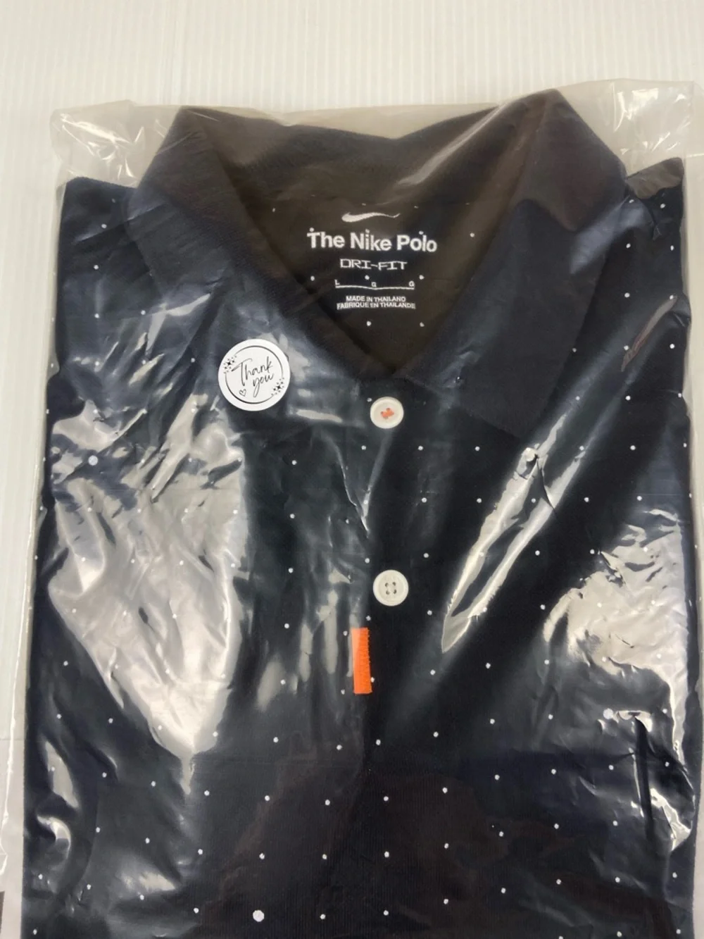 Nike Dri-FIT Polo Shirt Black Micro Dot Golf Athletic Mens Large - Picture 12 of 12